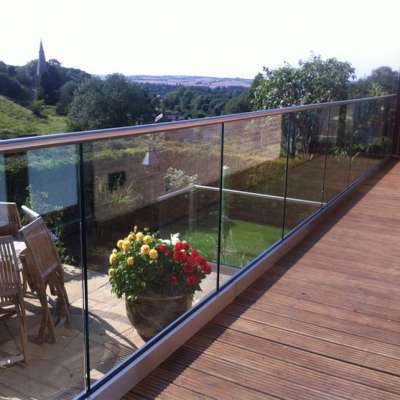 2019 Balcony clear glass railings design aluminium alloy handrail glass balustrade