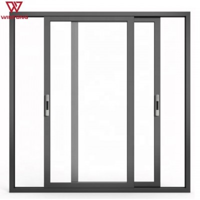 WT65 Aluminium Sliding window Tempered glass aluminum window making