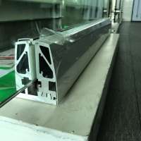 Aluminium U-channel base with glass railing in stock