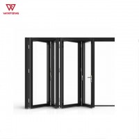 Aluminum Accordion Door folding glass house door heat insolation